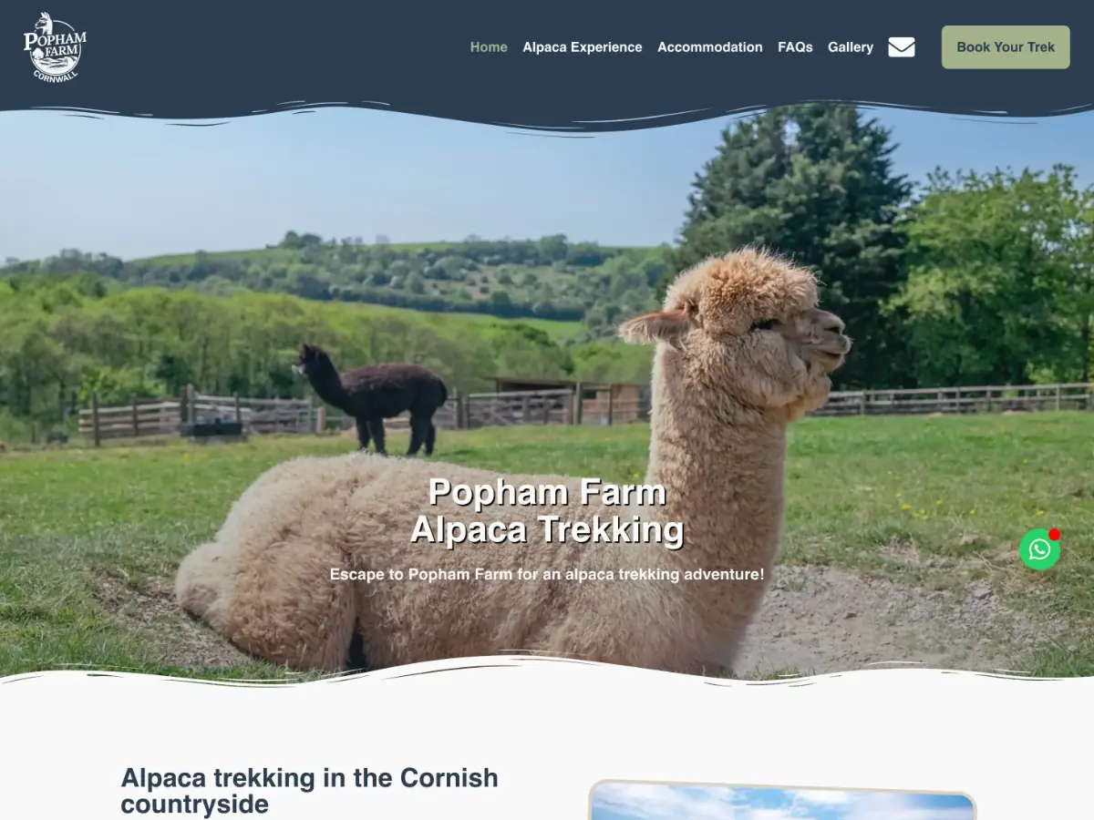 Popham Farm Alpaca Trekking