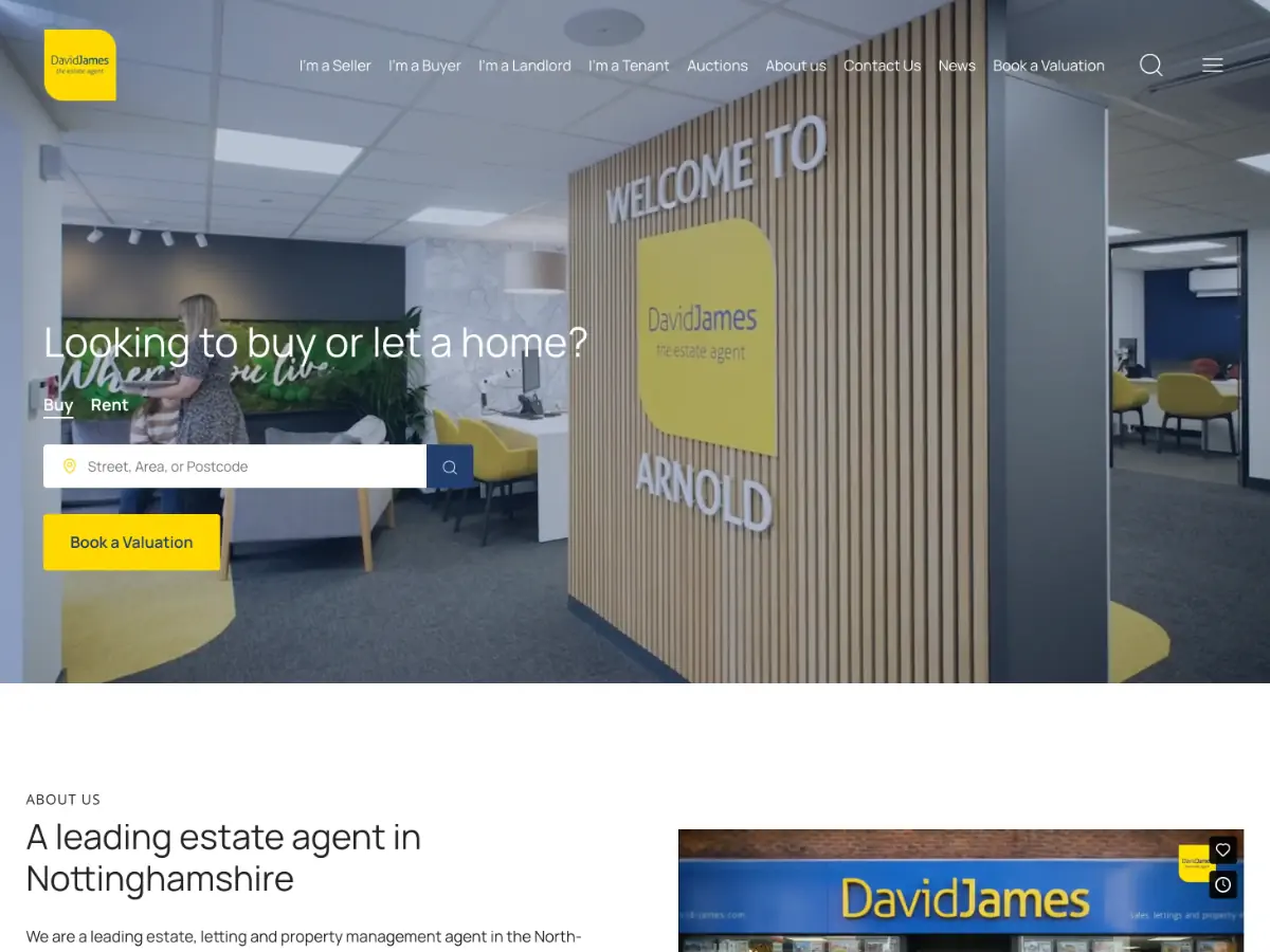 David James Estate Agents project screenshot